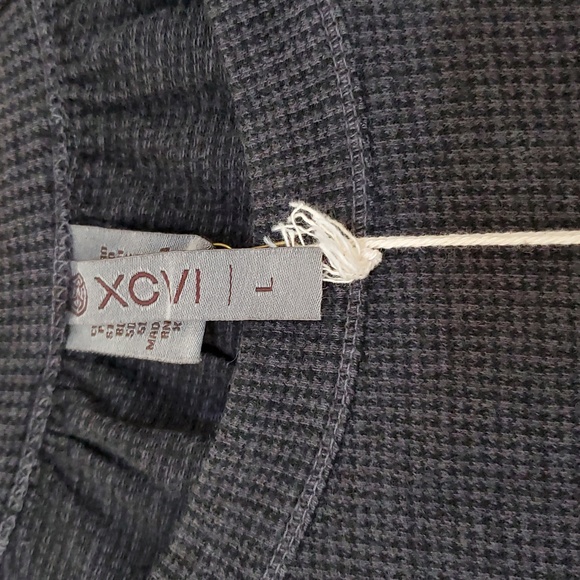 XCVI 3/4 Sleeve Crew Neck Top in Charcoal, Size Large, NWT - Picture 8 of 11